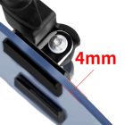 PANICAL Gold Wing GL1800 F6B Blue PMMA Hand Wind Deflectors Piano Black close-up showing 4mm panel thickness and mounting hardware