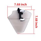 PANICAL Gold Wing PMMA long hand wind deflector dimensions 7.68 x 7.68 inches with chrome hardware