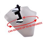 PANICAL Gold Wing PMMA long hand wind deflector chrome with up to 90 degree adjustable rotation