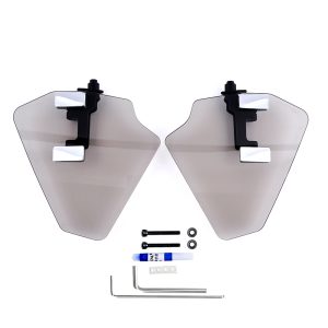 Gold Wing PMMA Long Hand Wind Deflectors Pearl Chrome by PANICAL, light gray semi-transparent 4mm left and right set for 2018-2026 models