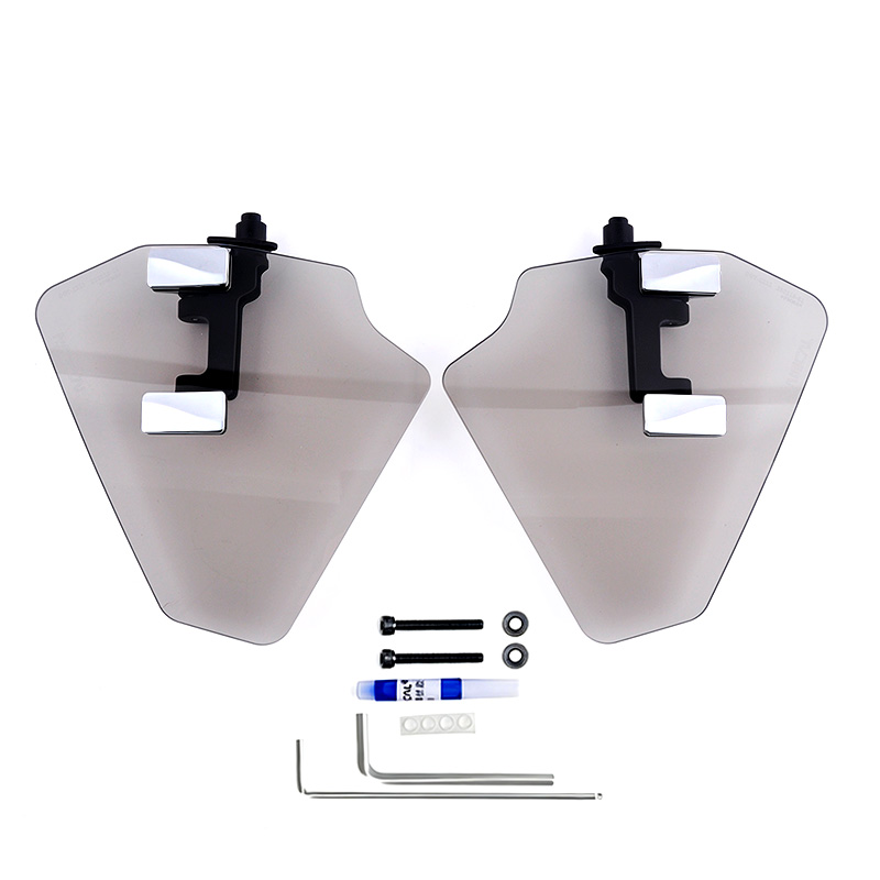 DS20241201-B-1 Gold Wing PMMA Long Hand Wind Deflectors Pearl Chrome by PANICAL, light gray semi-transparent 4mm left and right set for 2018-2026 models