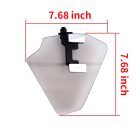 PANICAL Gold Wing PMMA long hand wind deflector dimensions 7.68 x 7.68 inches with pearl chrome hardware