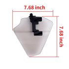 PANICAL Gold Wing PMMA long hand wind deflector dimensions 7.68 x 7.68 inches with piano black hardware