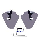 Gold Wing Gray PMMA Hand Wind Deflectors Purple Tint by PANICAL, semi-transparent long 4mm left and right set with chrome hardware for 2018-2026 models