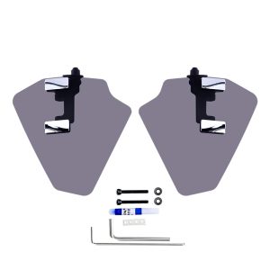 Gold Wing Gray PMMA Hand Wind Deflectors Purple Tint by PANICAL, semi-transparent long 4mm left and right set with chrome hardware for 2018-2026 models