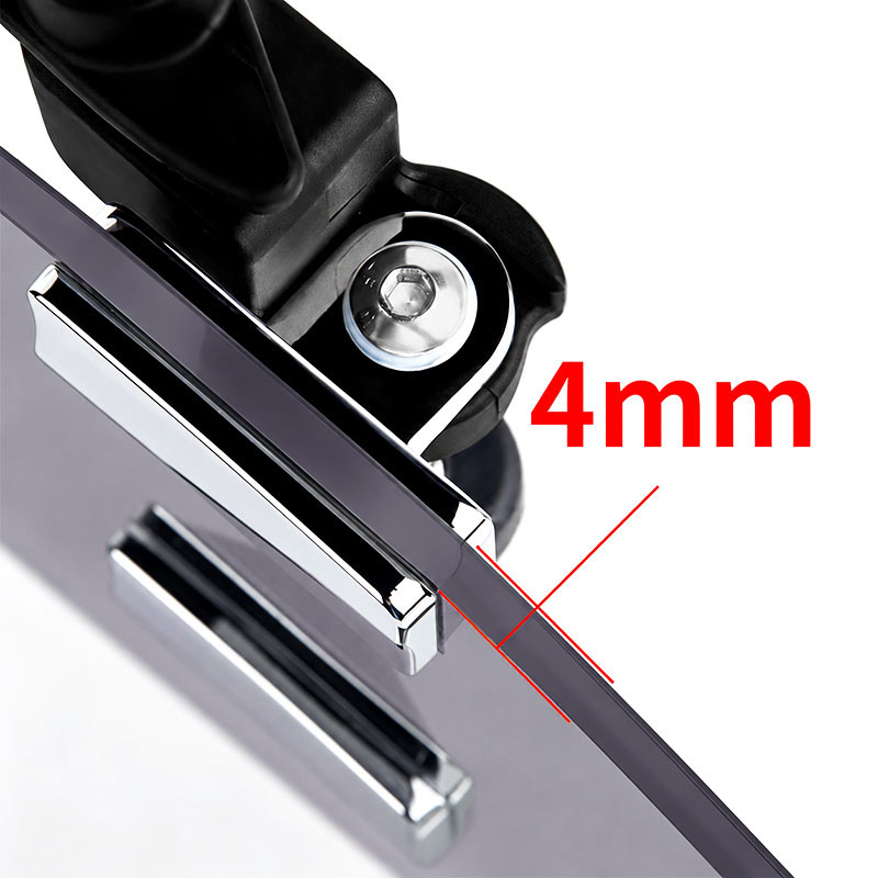 PANICAL Gold Wing gray PMMA hand wind deflector purple tint showing 4mm acrylic panel thickness