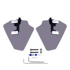 Gold Wing Gray PMMA Hand Wind Deflectors Pearl Chrome by PANICAL, semi-transparent purple-tinted long 4mm left and right set for 2018-2026 models