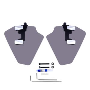 Gold Wing Gray PMMA Hand Wind Deflectors Pearl Chrome by PANICAL, semi-transparent purple-tinted long 4mm left and right set for 2018-2026 models