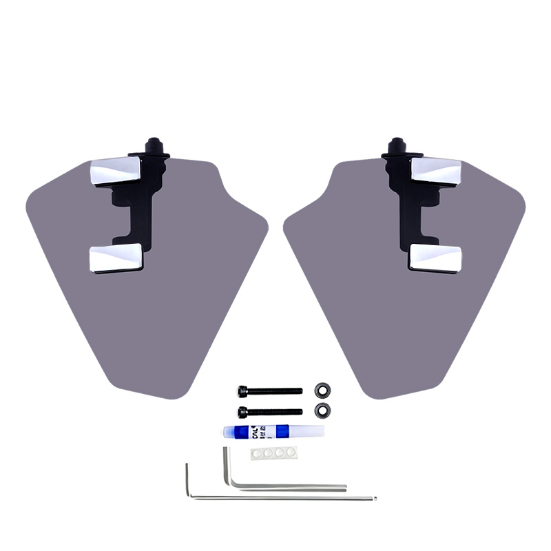 DS20241201-E-1 Gold Wing Gray PMMA Hand Wind Deflectors Pearl Chrome by PANICAL, semi-transparent purple-tinted long 4mm left and right set for 2018-2026 models