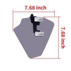 PANICAL Gold Wing gray PMMA hand wind deflector with purple tint dimensions 7.68 x 7.68 inches and pearl chrome hardware
