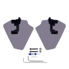 Gold Wing Gray PMMA Hand Wind Deflectors Piano Black by PANICAL, semi-transparent purple-tinted long 4mm left and right set for 2018-2026 models