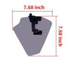 PANICAL Gold Wing gray PMMA hand wind deflector with purple tint dimensions 7.68 x 7.68 inches and piano black hardware