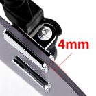 PANICAL Gold Wing gray PMMA hand wind deflector purple tint showing 4mm acrylic panel thickness with piano black hardware