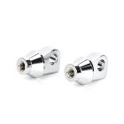 PANICAL Harley-Davidson Motorcycle Footpeg Adapter electroplated silver pair