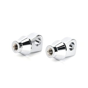 PANICAL Harley-Davidson Motorcycle Footpeg Adapter electroplated silver pair