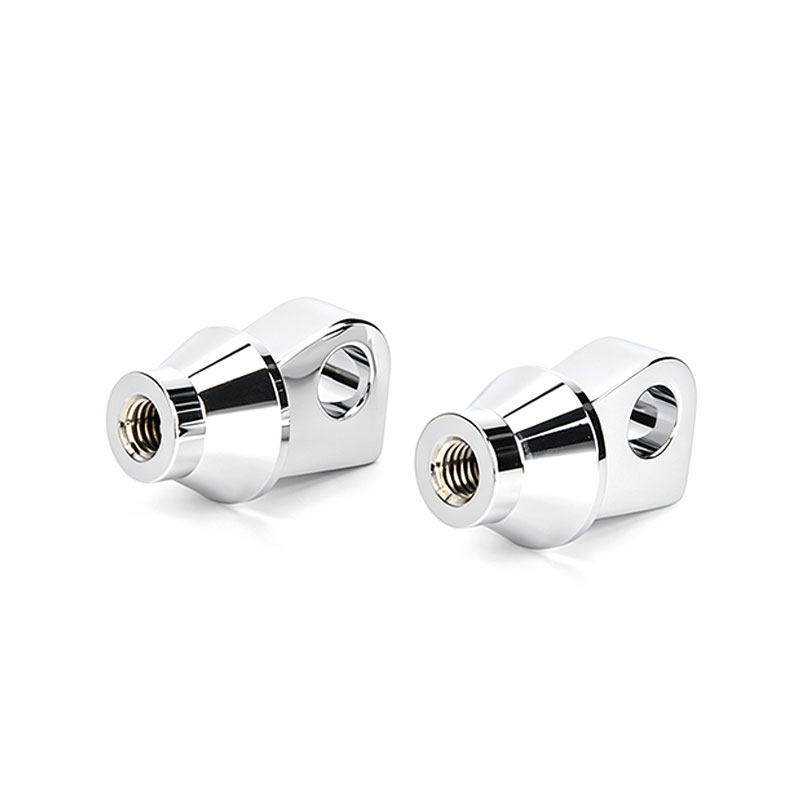 DS20250913-F-1 PANICAL Harley-Davidson Motorcycle Footpeg Adapter electroplated silver pair