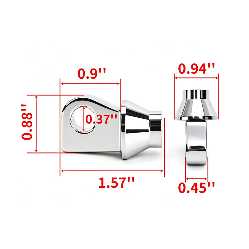 Harley-Davidson Motorcycle Footpeg Adapter product dimensions and mounting measurements