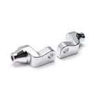 PANICAL Harley-Davidson Motorcycle Footpeg Adapter Z-Style Silver pair