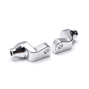 PANICAL Harley-Davidson Motorcycle Footpeg Adapter Z-Style Silver pair