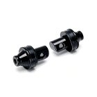 PANICAL Indian Motorcycle Footpeg Adapter Style 2 Black pair