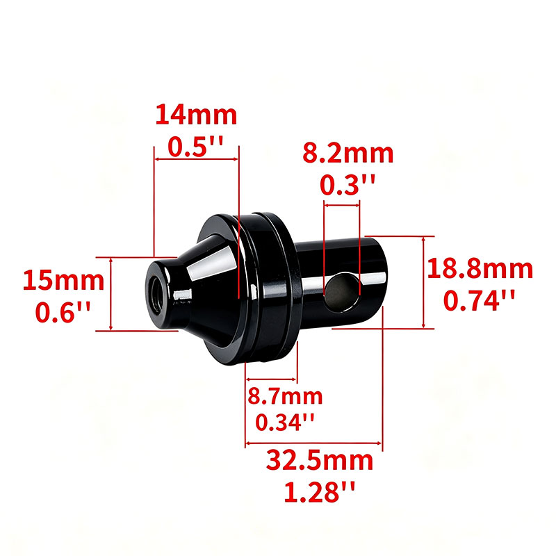 Indian Motorcycle Style 2 Footpeg Adapter dimensions and mounting measurements