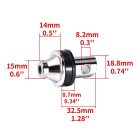 Indian Motorcycle Style 2 Footpeg Adapter dimensions and mounting measurements