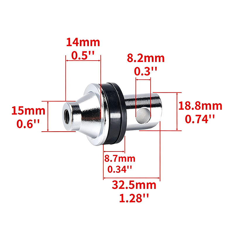 Indian Motorcycle Style 2 Footpeg Adapter dimensions and mounting measurements