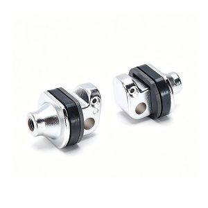 PANICAL BMW Motorcycle Footpeg Adapter Silver for K1600 R1200 R1250 models