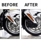 PANICAL Gold Wing Matte Black Front Brake Caliper Covers before and after installation 2018-2026