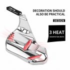 PANICAL Gold Wing Bright Chrome Front Brake Caliper Covers with three integrated vent openings