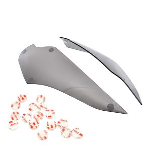 Gold Wing GL1800 F6B Light Gray Headlight Protector by PANICAL, transparent PMMA left and right guards for 2018-2026 models