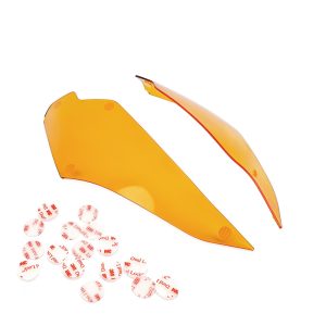 Gold Wing GL1800 F6B Orange Headlight Protector by PANICAL, transparent PMMA left and right guards for 2018-2026 models