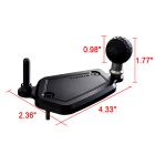 PANICAL Gold Wing front brake reservoir 25mm ball mount base dimensions 4.33 x 2.36 inches with 0.98 inch ball